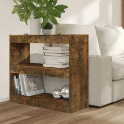 vidaXL Estantería/divisor de espacios color 80x30x72 cm Roble ahumado New