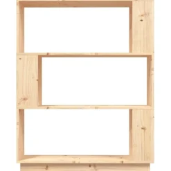 vidaXL Estanterías-Estantería/divisor de espacios madera maciza pino 80x25x101 cm