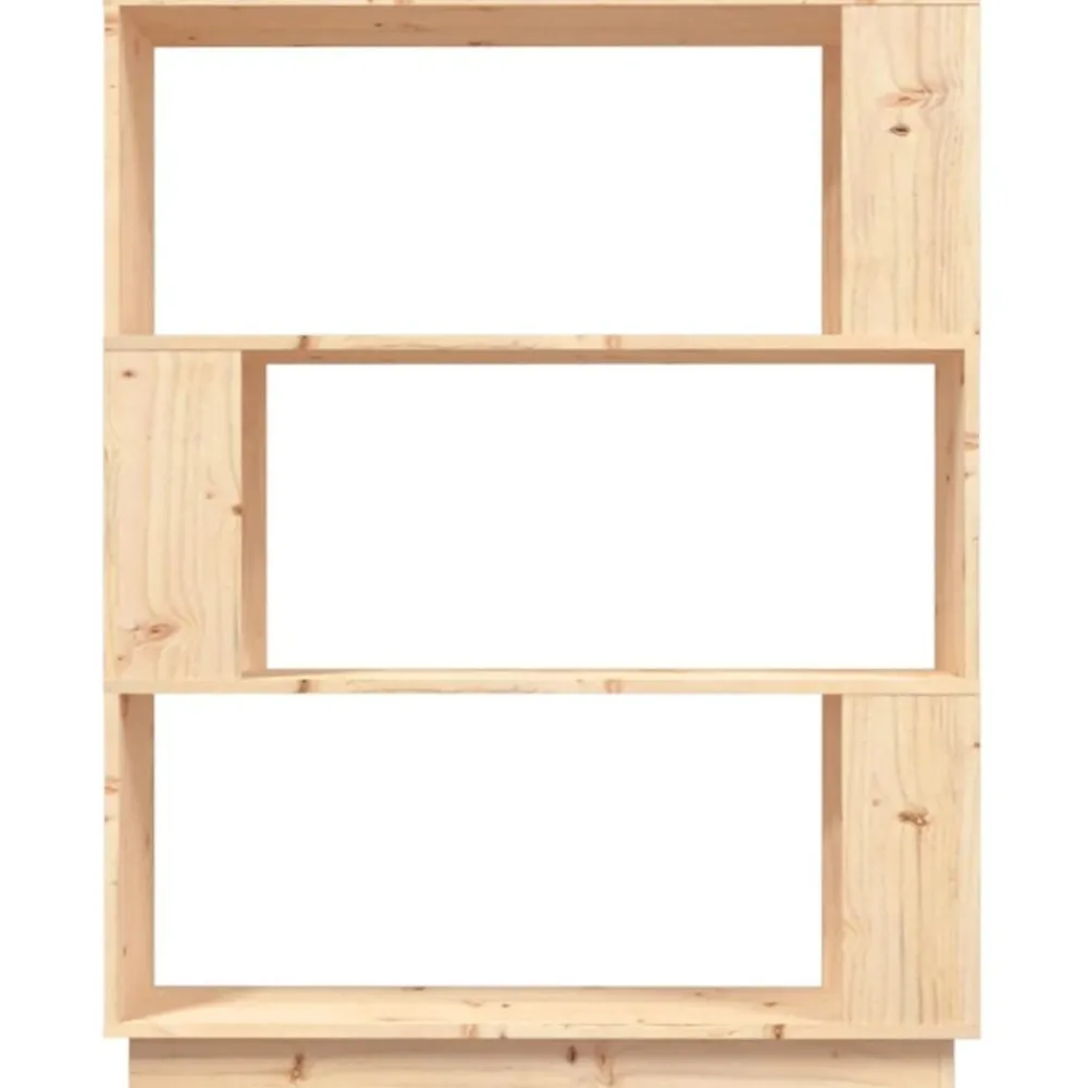 vidaXL Estanterías-Estantería/divisor de espacios madera maciza pino 80x25x101 cm