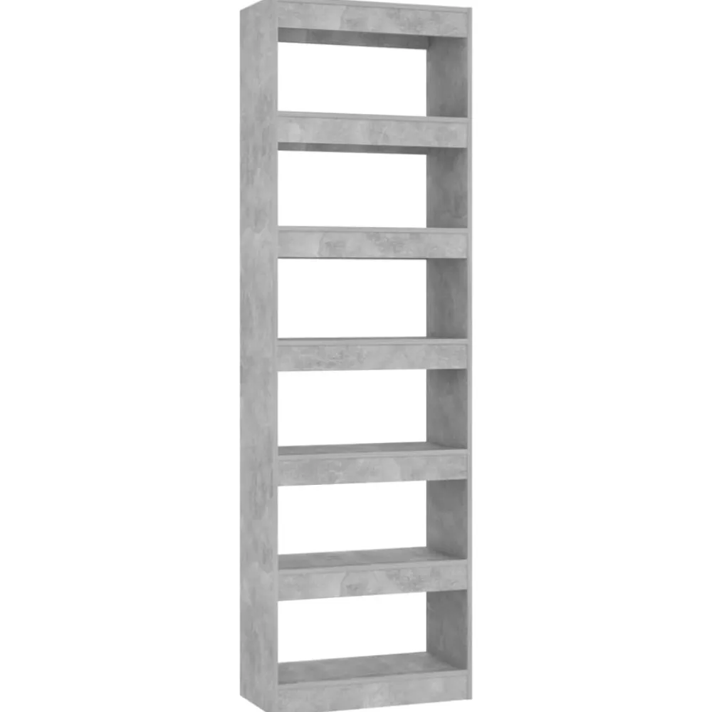 vidaXL Estantería/divisor de espacios gris hormigón 60x30x198 cm Gris hormigón Discount