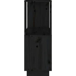 vidaXL Estantería/divisor de espacios madera pino 51x25x70 cm Negro Outlet