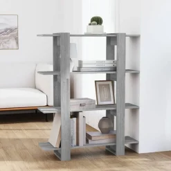 vidaXL Estantería/divisor de espacios 100x30x123,5 cm Gris sonoma Sale