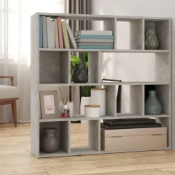 vidaXL Estantería/divisor de espacios gris hormigón 105x24x102 cm Gris hormig&oacute;n Best