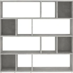 vidaXL Estantería/divisor de espacios gris hormigón 105x24x102 cm Gris hormigón Best