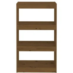 vidaXL Estanterías-Estantería/divisor de espacios pino marrón miel 60x30x103,5 cm