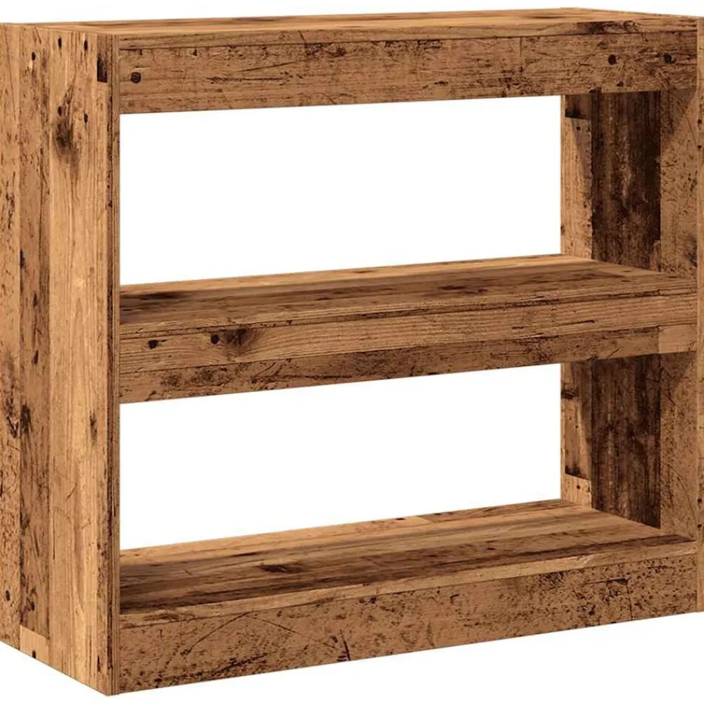 vidaXL Estantería/divisor de espacios 80x30x72 cm Madera antigua Online