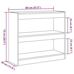 vidaXL Estantería/divisor de espacios 80x30x72 cm Madera antigua Online