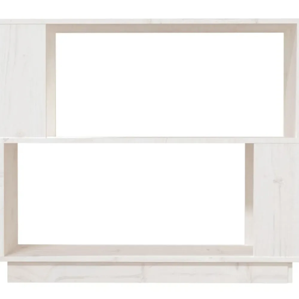 vidaXL Estantería/divisor de espacios madera de pino 80x25x70cm Blanco Outlet