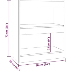 vidaXL Estantería/divisor de espacios color 60x30x72 cm Roble Sonoma Outlet