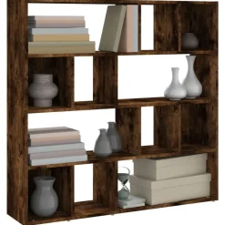 vidaXL Estantería/divisor de espacios 105x24x102 cm Roble ahumado Hot