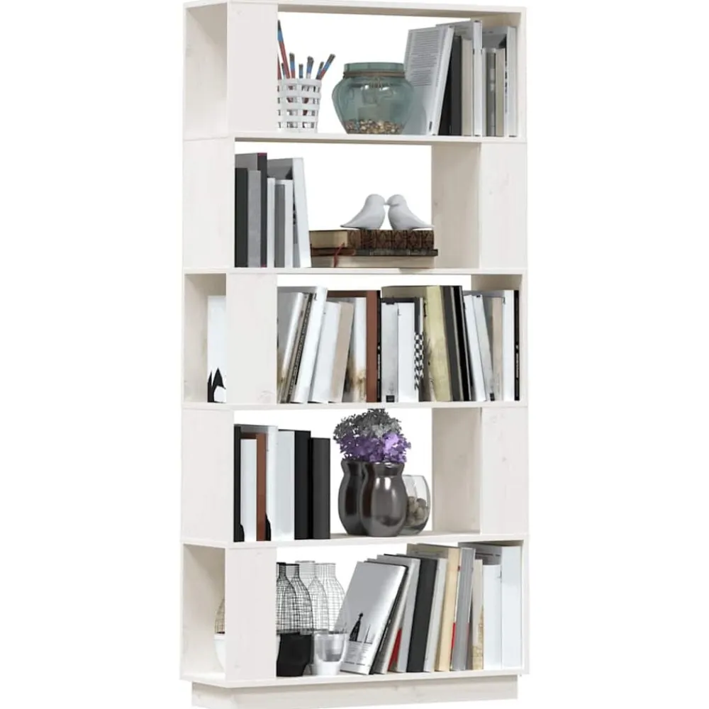 vidaXL Estanterías-Estantería/divisor de espacios madera pino 80x25x163,5cm