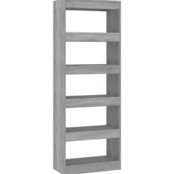 vidaXL Estantería/divisor madera ingeniería 60x30x166 cm Gris sonoma Outlet