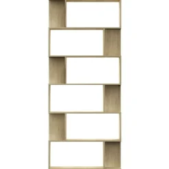 vidaXL Estanterías-Estantería/divisor madera contrachapada color roble 80x24x192cm