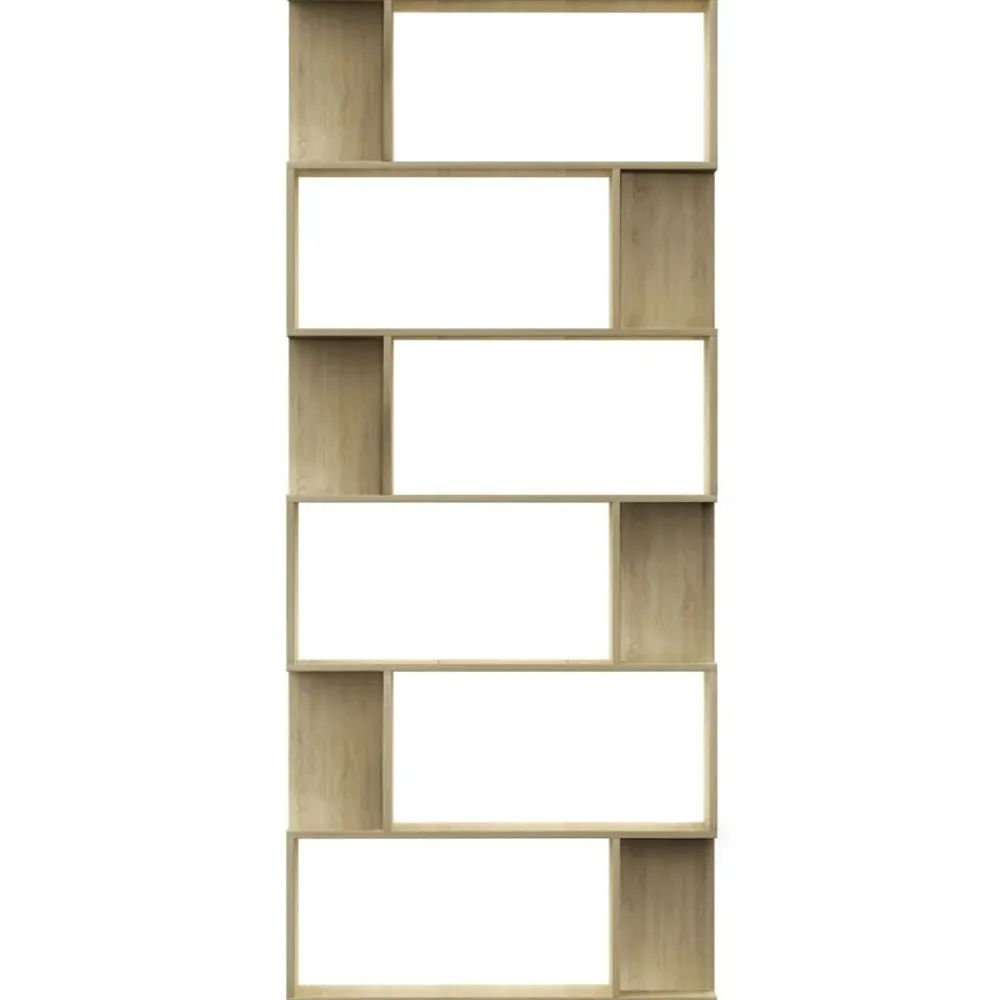 vidaXL Estanterías-Estantería/divisor madera contrachapada color roble 80x24x192cm