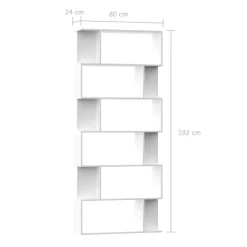 vidaXL Estanterías-Estantería/divisor madera contrachapada 80x24x192cm