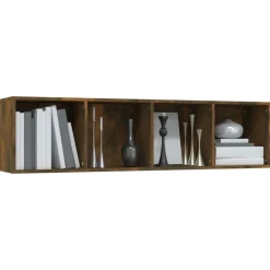 vidaXL Estantería/mueble de TV madera 143x30x36 cm Roble ahumado Best