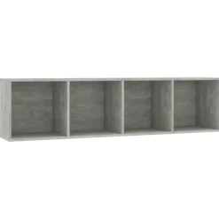 vidaXL Estantería/mueble para TV gris hormigón 143x30x36 cm Gris hormig&oacute;n Discount
