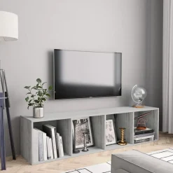 vidaXL Estantería/mueble para TV gris hormigón 143x30x36 cm Gris hormig&oacute;n Discount