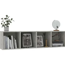 vidaXL Estantería/mueble para TV gris hormigón 143x30x36 cm Gris hormig&oacute;n Discount