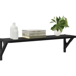 vidaXL Estanterías de pared 2 pcs 60 x 15 x 15,5 cm Roble negro Sale