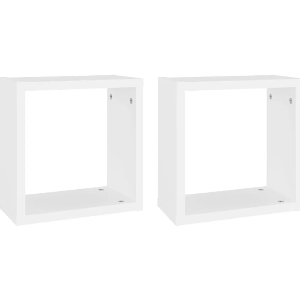 vidaXL Estanterías-Estantes cubo de pared 2 unidades 30x15x30 cm