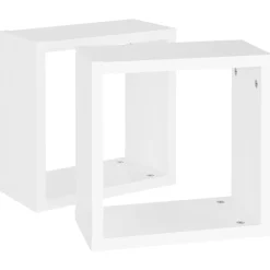vidaXL Estanterías-Estantes cubo de pared 2 unidades 30x15x30 cm