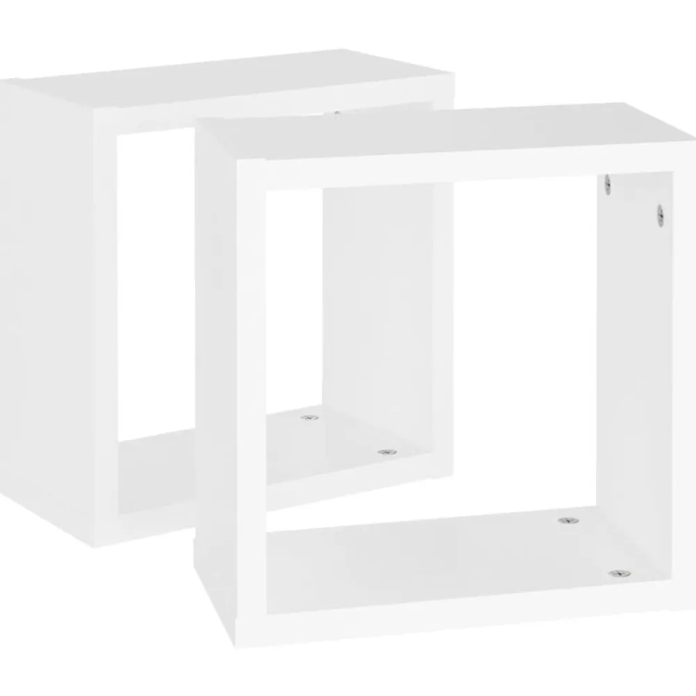vidaXL Estanterías-Estantes cubo de pared 2 unidades 30x15x30 cm