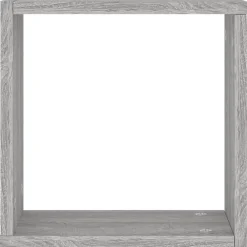 vidaXL Estantes cubo de pared 2 unidades 30x15x30 cm Gris sonoma Outlet