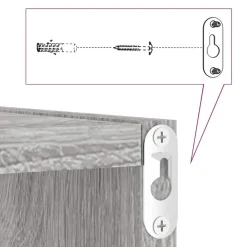vidaXL Estantes cubo de pared 2 unidades 30x15x30 cm Gris sonoma Outlet