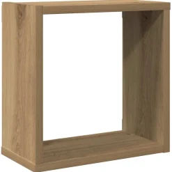 vidaXL Estanterías-Estantes cubo de pared 2 uds madera 30x15x30 cm