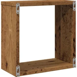 vidaXL Estanterías-Estantes cubo de pared 2 uds 30x15x30 cm