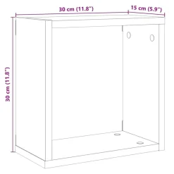 vidaXL Estanterías-Estantes cubo de pared 2 uds 30x15x30 cm