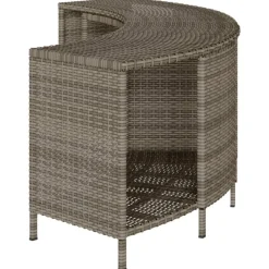 vidaXL Estantes de almacenaje bañera hidromasaje 2 uds ratán PE Gris New