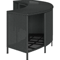 vidaXL Estantes de almacenaje bañera hidromasaje 2 uds ratán PE Negro Best