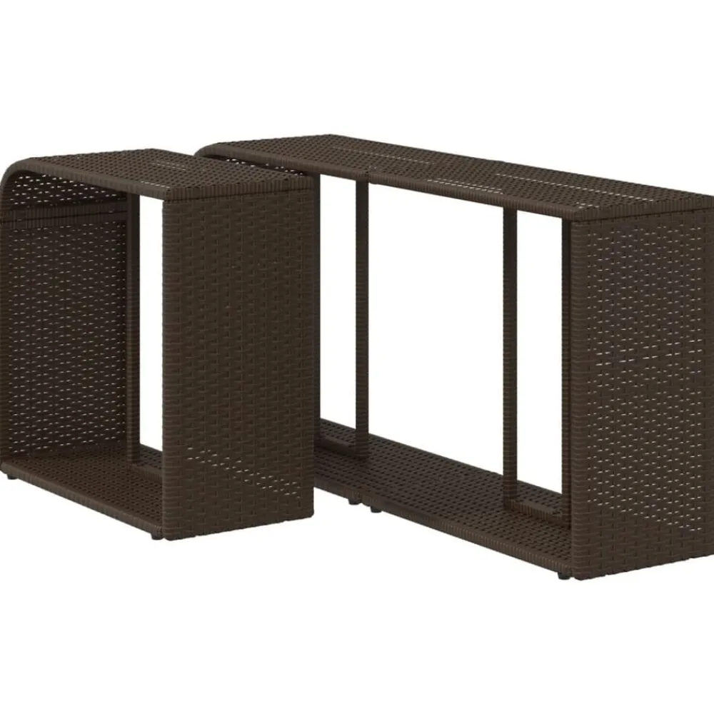 vidaXL Productos Del Hogar-Estantes de almacenaje 2 unidades ratán sintético marrón