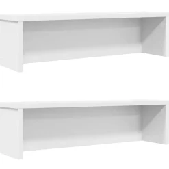 vidaXL Estantes de cocina apilables 2 uds 50x15x16 cm Blanco Best