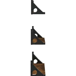 vidaXL Estanterías-Estantes de pared 3 pzas madera de ingeniería
