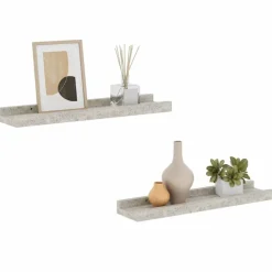 vidaXL Estantes de pared 2 unidades gris hormigón 40x9x3 cm Gris hormig&oacute;n Online