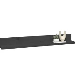vidaXL Estantes de pared 2 uds madera maciza de pino 80x11x9 cm Gris Sale