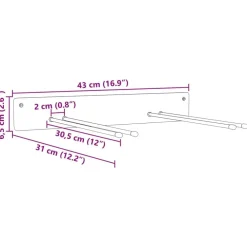 vidaXL Accesorios De Bricolaje-Estantes de pared de jardín para herramientas 4 uds acero negro