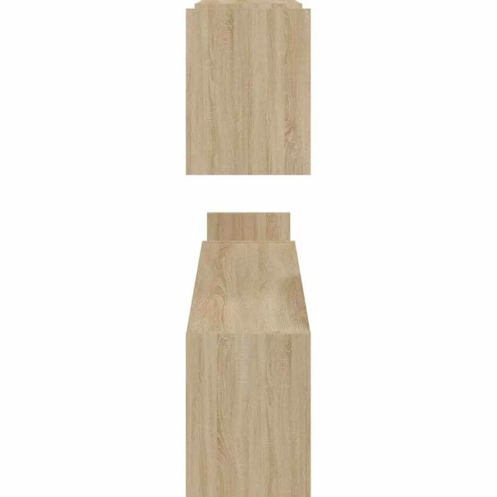vidaXL Estantes de pared 2 uds madera de ingeniería roble 100x15x20 cm Roble Sonoma Best