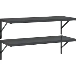 vidaXL Estanterías-Estantes de pared 2 uds acero inoxidable 100x40 cm