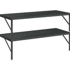 vidaXL Estanterías-Estantes de pared 2 uds acero inoxidable 100x40 cm