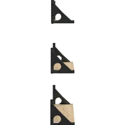vidaXL Estanterías-Estantes de pared 3 pzas madera de ingeniería