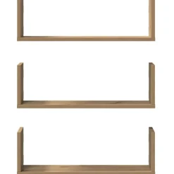 vidaXL Estantes de pared 3 uds madera ingeniería artisian 58x18x18 cm Roble Online