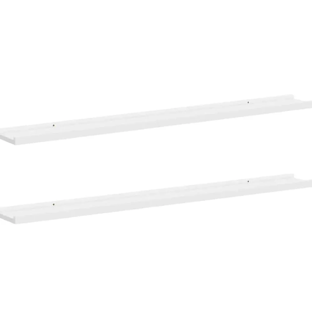 vidaXL Estantes de pared 2 unidades 100x9x3 cm Blanco Discount