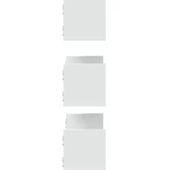 vidaXL Estantes de pared 2 uds madera ingeniería blanca 58x18x18 cm Blanco Discount