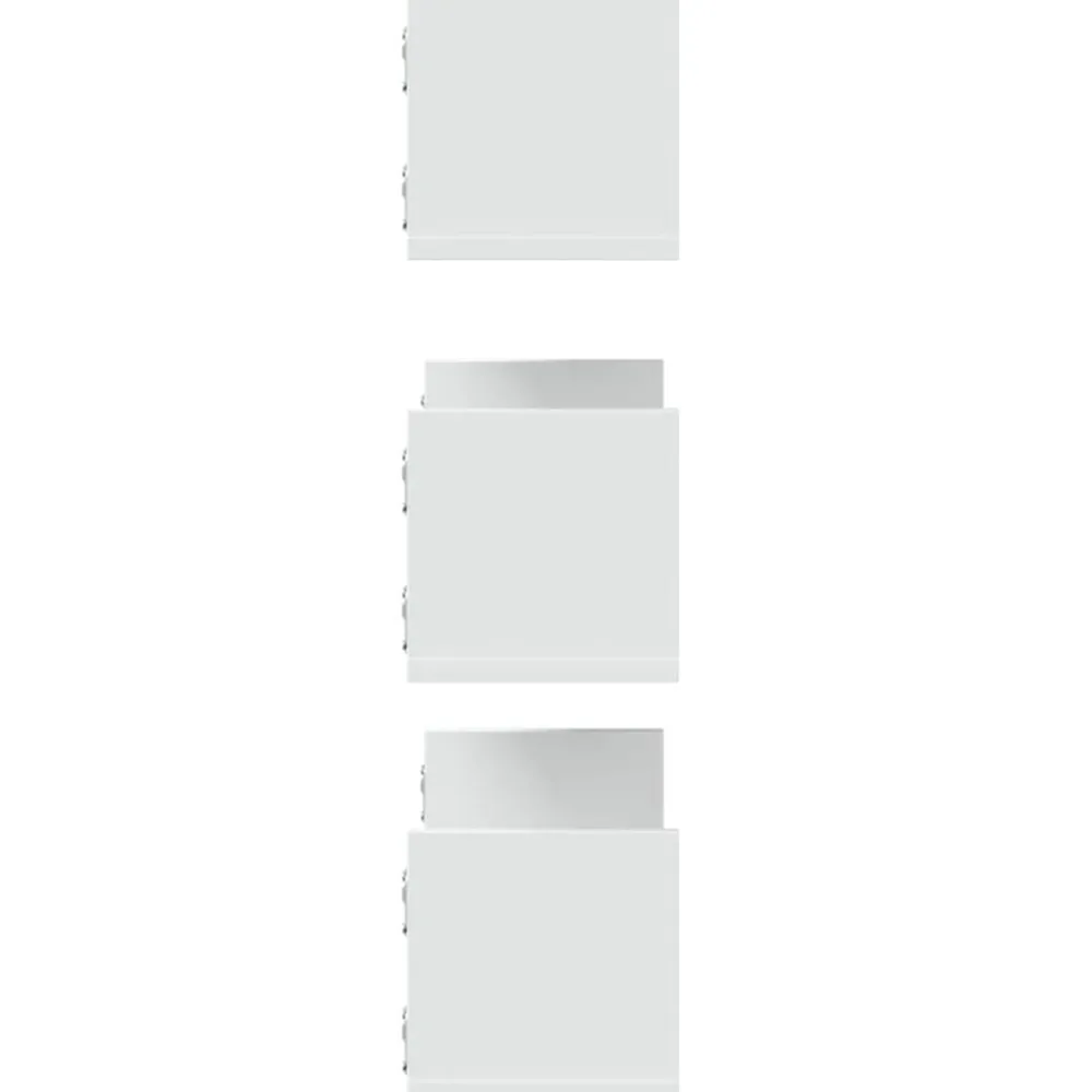 vidaXL Estantes de pared 2 uds madera ingeniería blanca 58x18x18 cm Blanco Discount