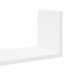 vidaXL Estantes de pared 2 uds madera ingeniería blanca 58x18x18 cm Blanco Discount