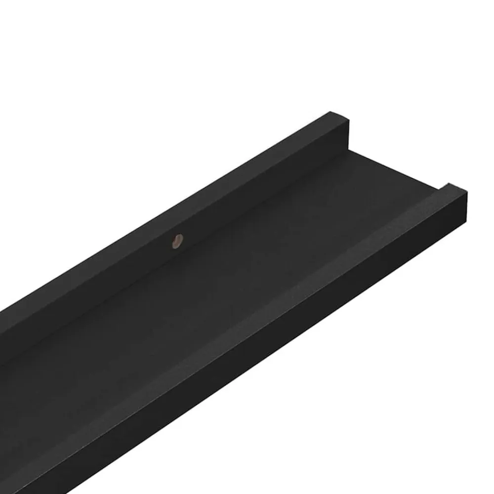 vidaXL Estantes de pared 2 unidades 100x9x3 cm Negro Clearance